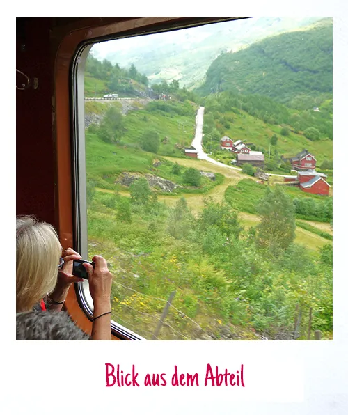 Blick aus dem Abteil