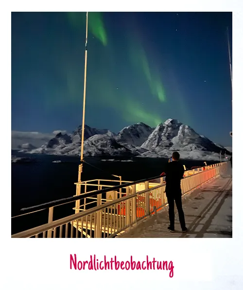Nordlichtbeobachtung an Deck