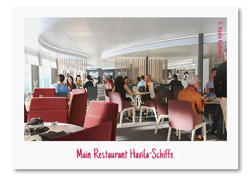Main Restaurant auf den Havila-Schiffen